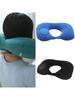 Ergonomic Travel Neck Pillow Inflatable Rapid Air Inflation Technology Foldable for Long Journey Workplace Rest