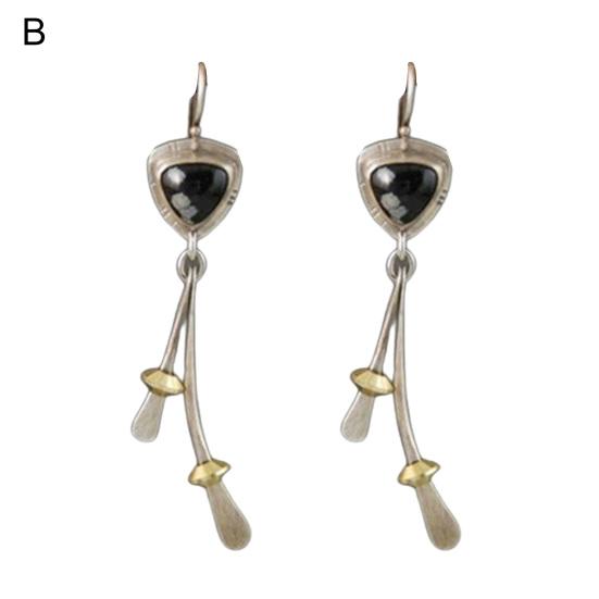 1 Pár Unikátní Vyřezávané Visací Náušnice Piercing Šarm Dárek Vintage Etnický Styl Ženy Kameny