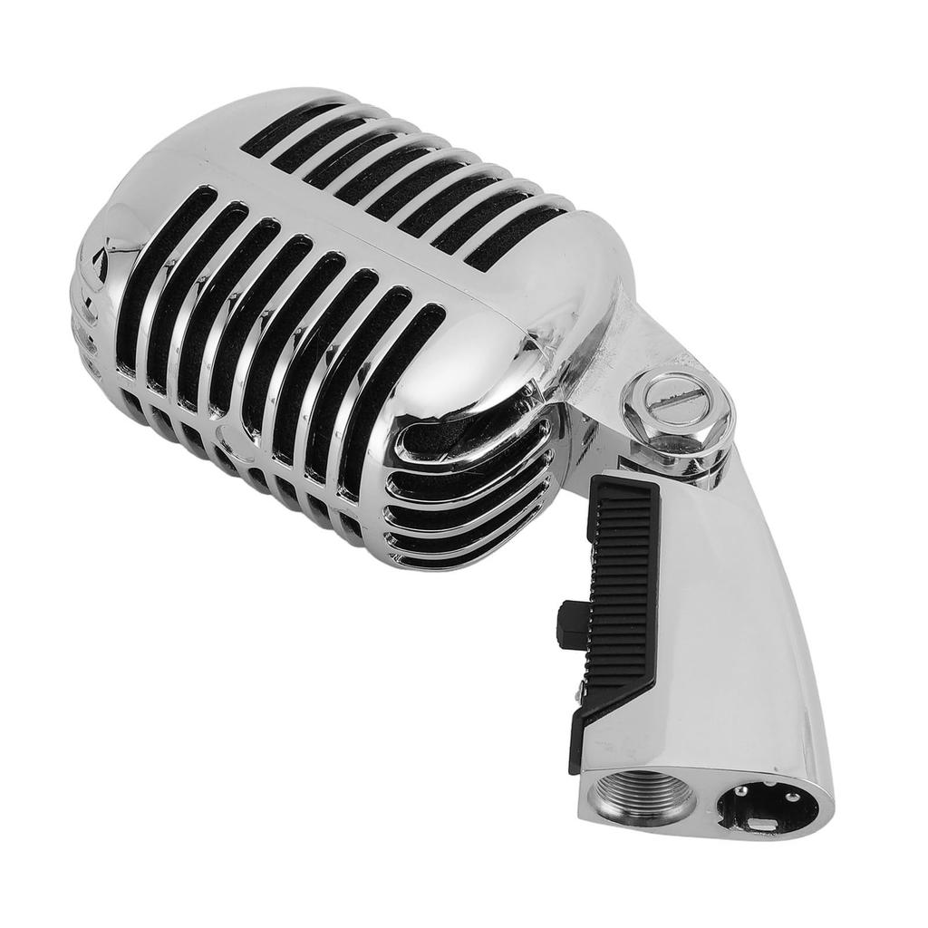 Classic Retro Dynamic Vocal Zinc Alloy Old Vintage Style Cardioid Microphone for Live and Music Microphone, Performance, Karaoke, Broadcasting,