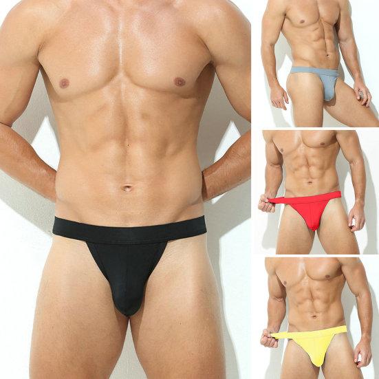 Waist Solid Color High Elasticity U Convex Pouch Thin Soft Anti-septic Moisture Absorption Bikini Thongs