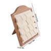 Flannel Lined Wood Rings Holder Display Stand For Secure Jewelry Presentation In Stores And Homes
