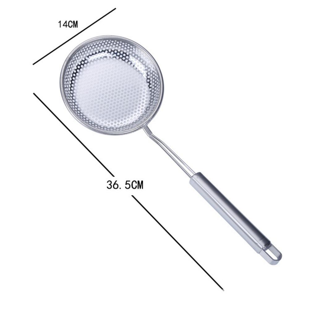 

Long Handle Skimmer Spoon Mesh Strainer Fried Food Filter Scoop Durable Stainless Steel Colander 14cm