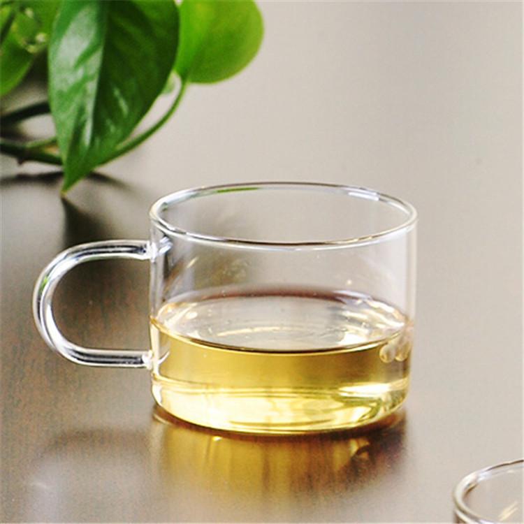 Six-Color High-Temperature Resistant Tea Tasting Glass Cup with Wooden Stand 101-200ml