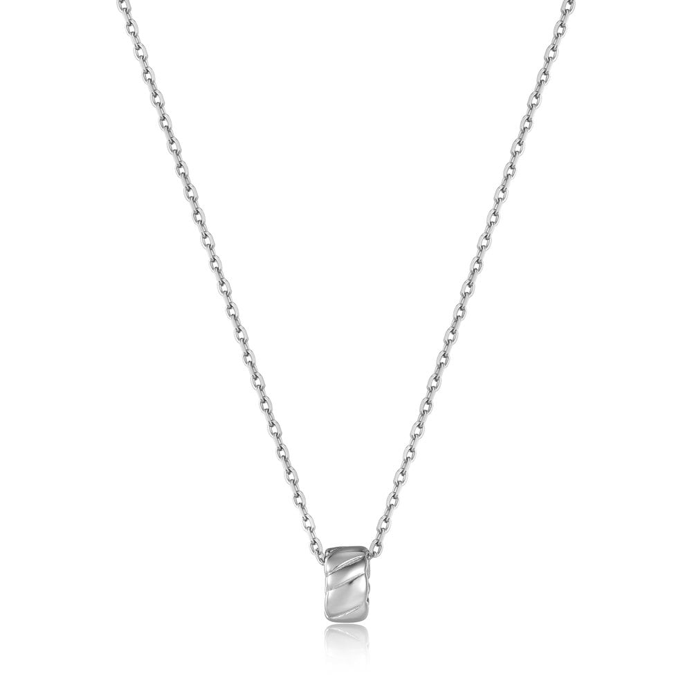 [Worn by Nickhun, Umji, and Seo Eunkwang] Smooth Twist Pendant 925 Silver Necklace