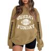 Unisex Lightweight Long Sleeve Neck Printed Pullover Sweatshirt