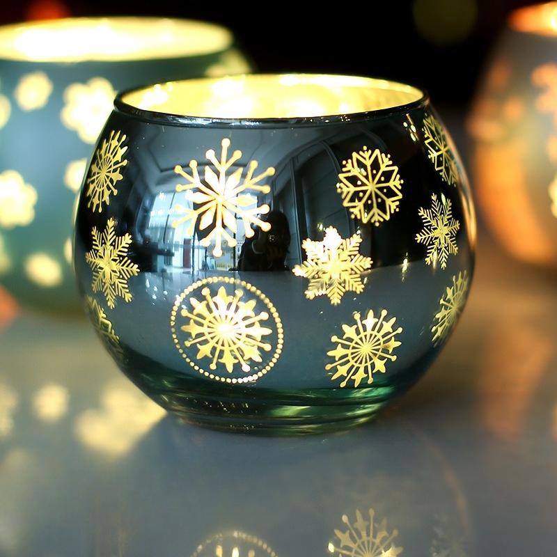 

Colorful Candle Holder Starry Night Tea Light Holder Candle Cup Christmas Wedding Party Decoration - Candles Not Included