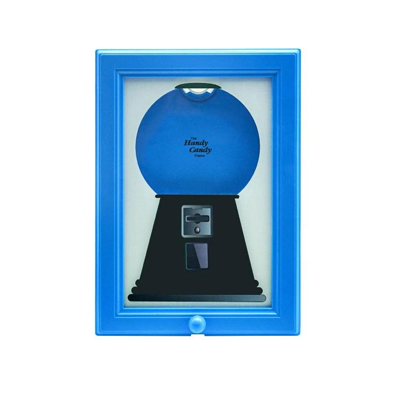 

Креативная стойка для хранения конфет, декоративная, персонализированная коробка для конфет, диспенсер, фоторамка, домашний декор, креативные украшения для хранения синий