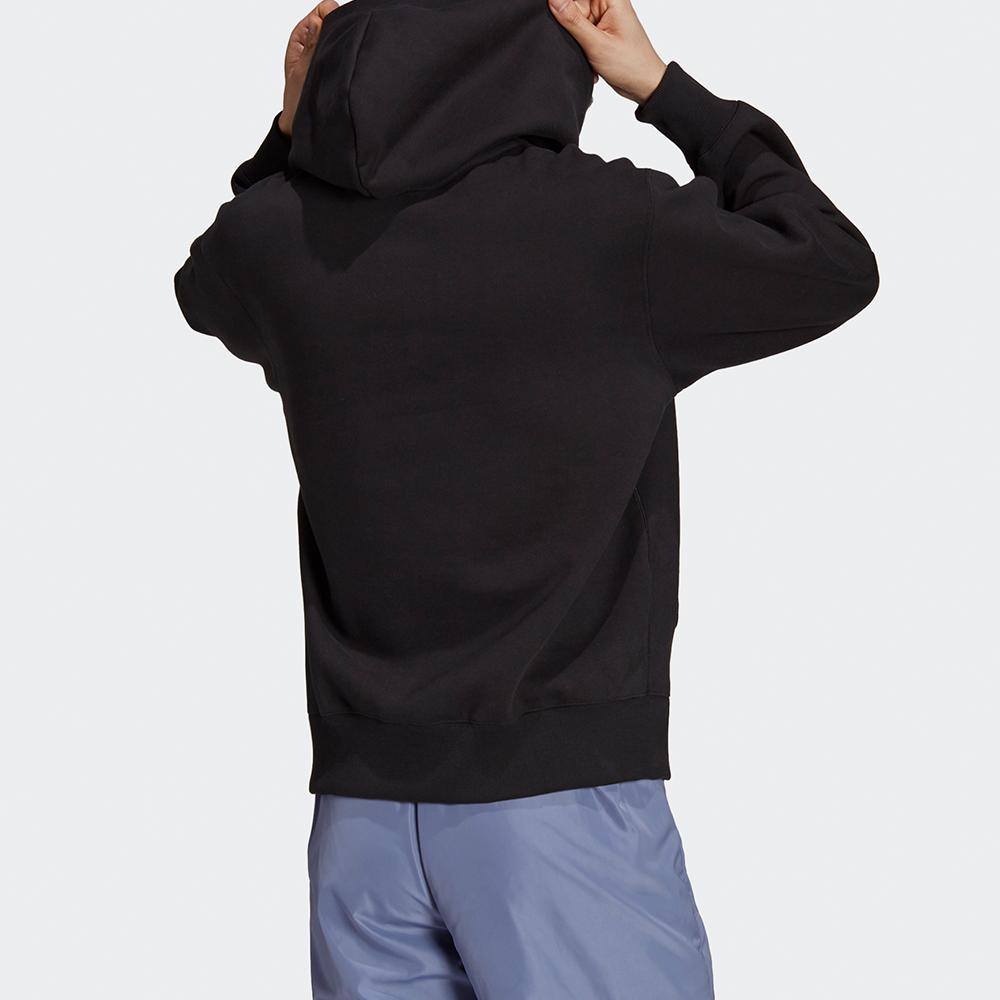 Adidas Originals Fleece Lined Warm Pullover Sweatshirt, Men Solid Color Sports Daily Tops Black H11377