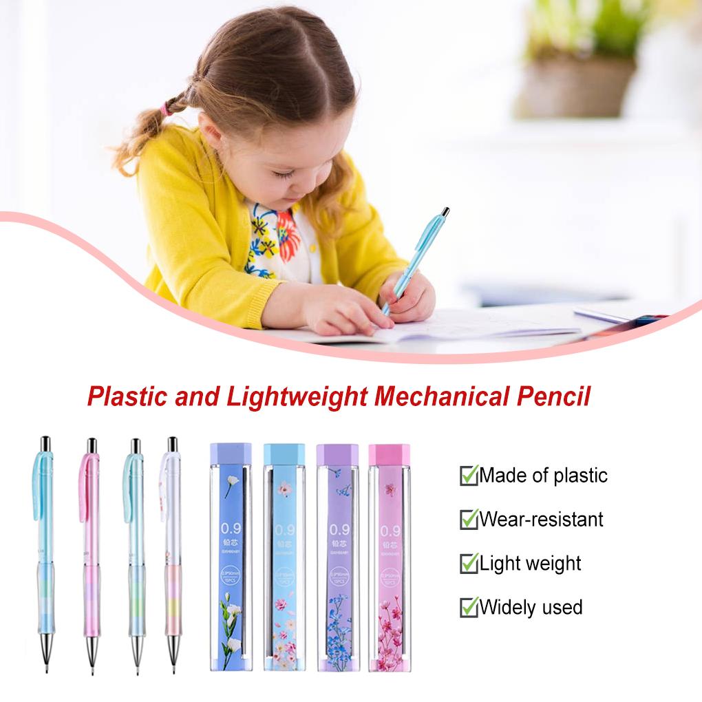 Ołówek Mechaniczny Lekki Uroczy Antypoślizgowy Niełatwy do Złamania Płynne Pisanie Akcesoria do Malowania Narzędzia Edukacyjne