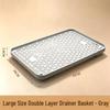 Double-Layer Kitchen Draining Tray - Tea Cup & Chopsticks Holder 
