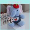 Cute Elephant Plush Toy Keychain With Patterned Scarf For Kids