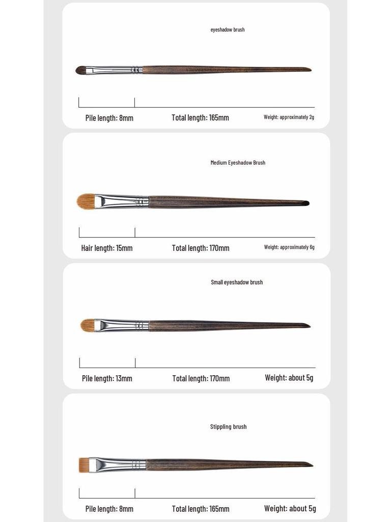 25-Piece Animal Hair Makeup Brush Set: Includes Wool Brushes for Eyeshadow, Nose Shadow, and Foundation - Artist Recommended