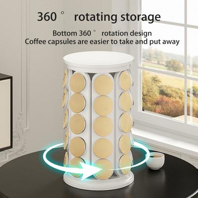 Supporto Carosello 40 Capsule Scaffale Porta Capsule Caffè Rotante 360 gradi