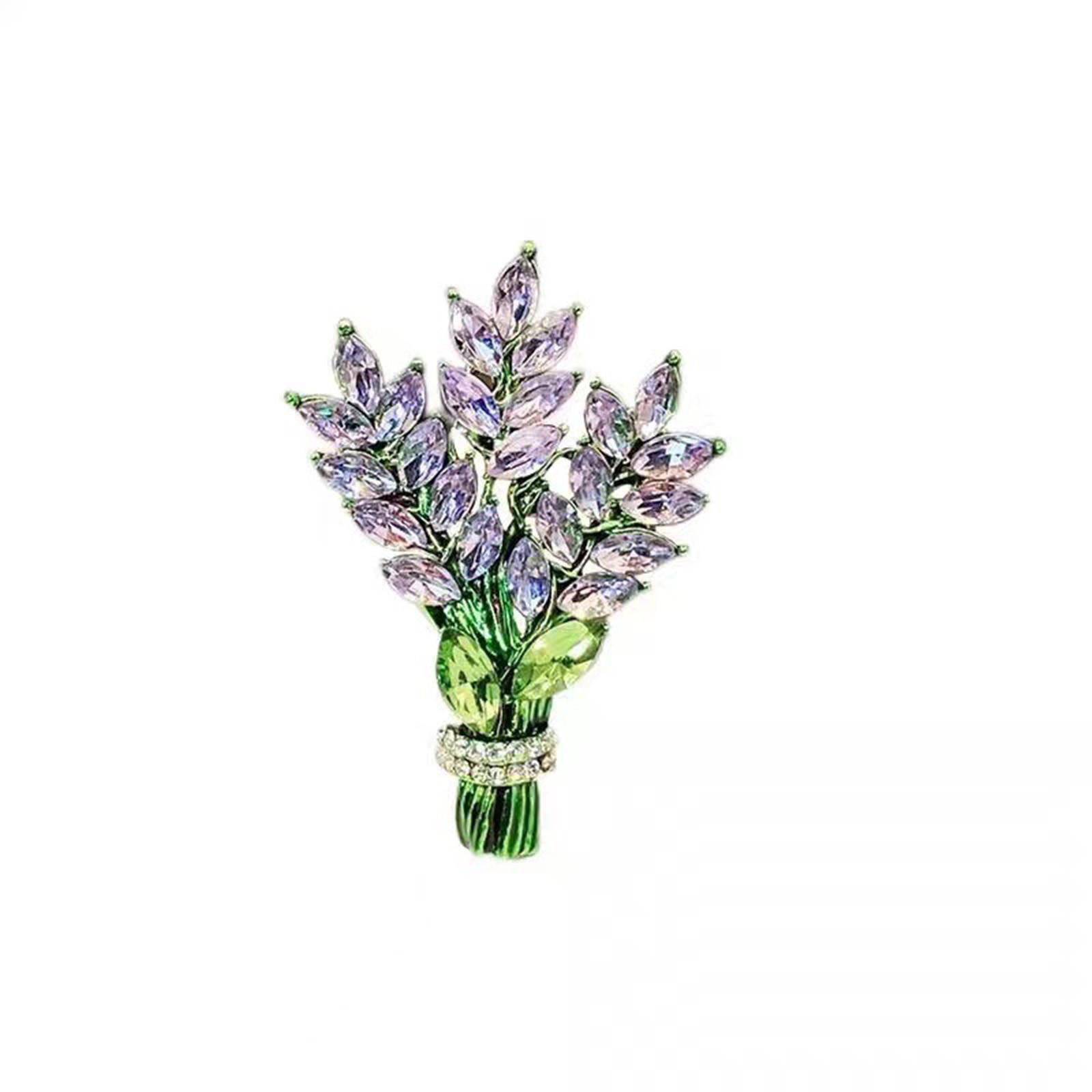 

Брошь «Букет лаванды», высококачественный ретро-цветок на грудь, High-end Sense, булавка, аксессуары для одежды One Size