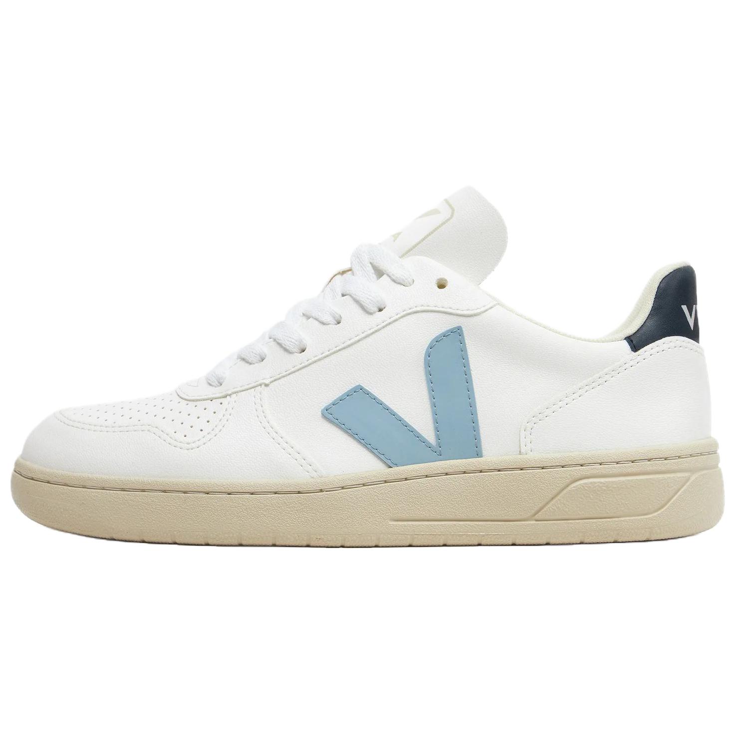 VEJA V 10 Кожаные Низкие Скейтбордические Кроссовки Женские Белые VX0703111A 38