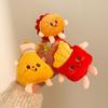 Cartoon Plush Keychain: Cute Hamburger, Fries, Toast, & Chicken Leg Dolls