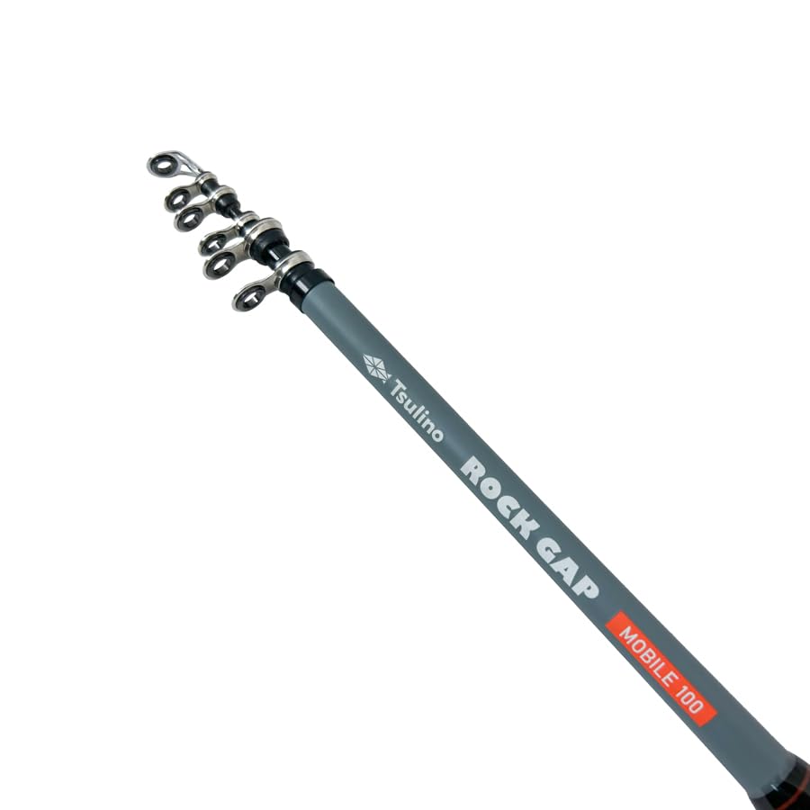 Tsulino ROCKGAP MOBILE 100 Kompakt Spö/Teleskopisk Typ Isfiskespö/För Brygga, Pir och Murfiske!