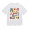 Men's Slight Stretch Comfy Classic T-Shirt Apple Book Flowers Design Tee