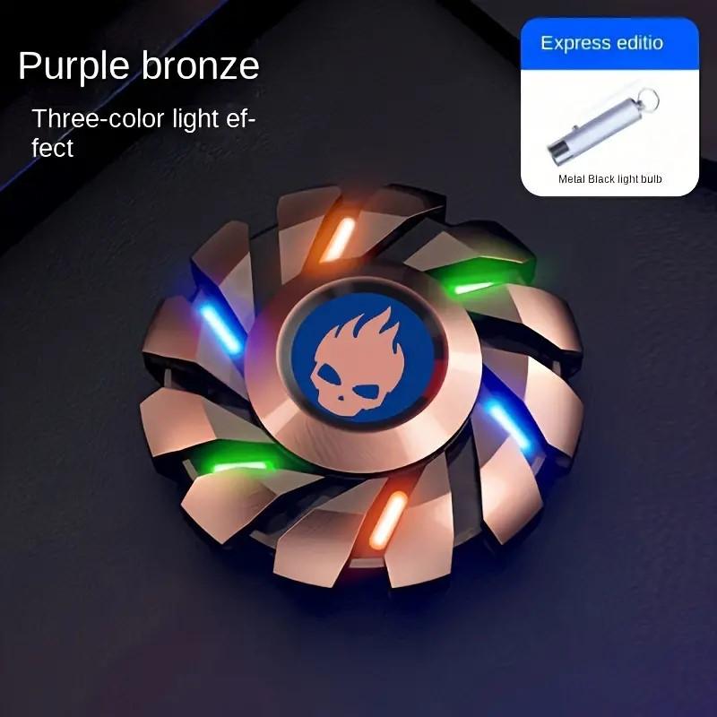ספינר Fidget זוהר EDC מתכת איכותי להקלה על לחץ אור קשת צעצוע לאצבעות לילדים מבוגרים משלוח מהיר מוצרים