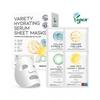 Ootd Beauty [well Eating Tone Up+moisture+sooth+skin Texture] Variety Hydrating Serum Sheet Mask 12 Sheets