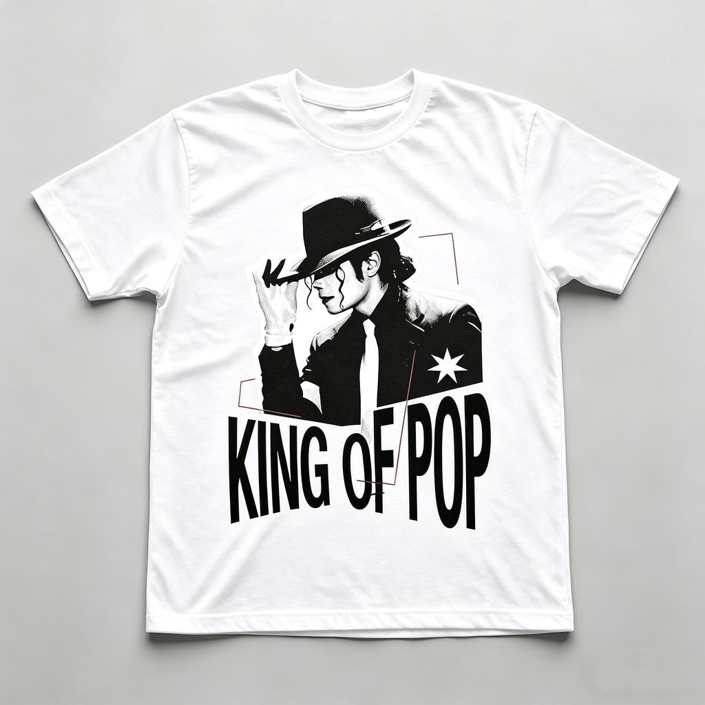 Movie Michael Jackson  MJ King Of POP Graphic Unisex T Shirt Unisex Cotton Short Sleeve Y2k Oversized Tee Streetwear Vintage Tops