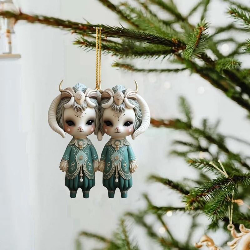 

Acrylic Sheep Playful Crab Car Ornament Fun Christmas Decoration For Vehicle StyleA