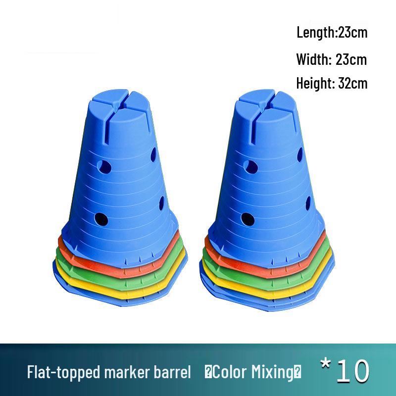 Children's Sensory Training Ice Cream Marker Cones with Holes - Kindergarten Flat-Top Bucket Hurdles and Teaching Aids