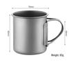Pure Titanium Travel Mug with Lid and Folding Handle - Perfect for Coffee, Tea, or Water on Camping Trips