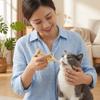Distributeur de nourriture pour chaton détachable Anti-étouffement Dispositif d'alimentation pour chat Distributeur d'eau pour chaton Pour chaton chiot