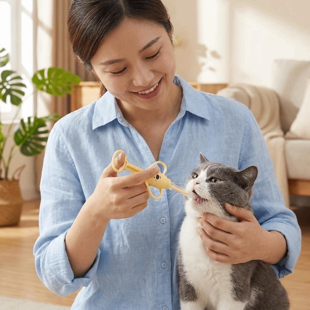 Distributeur de nourriture pour chaton détachable Anti-étouffement Dispositif d'alimentation pour chat Distributeur d'eau pour chaton Pour chaton chiot