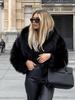 Women's Faux Fur Lapel Coat - Spring European & American Fashion, Loose Fit Hot Style
