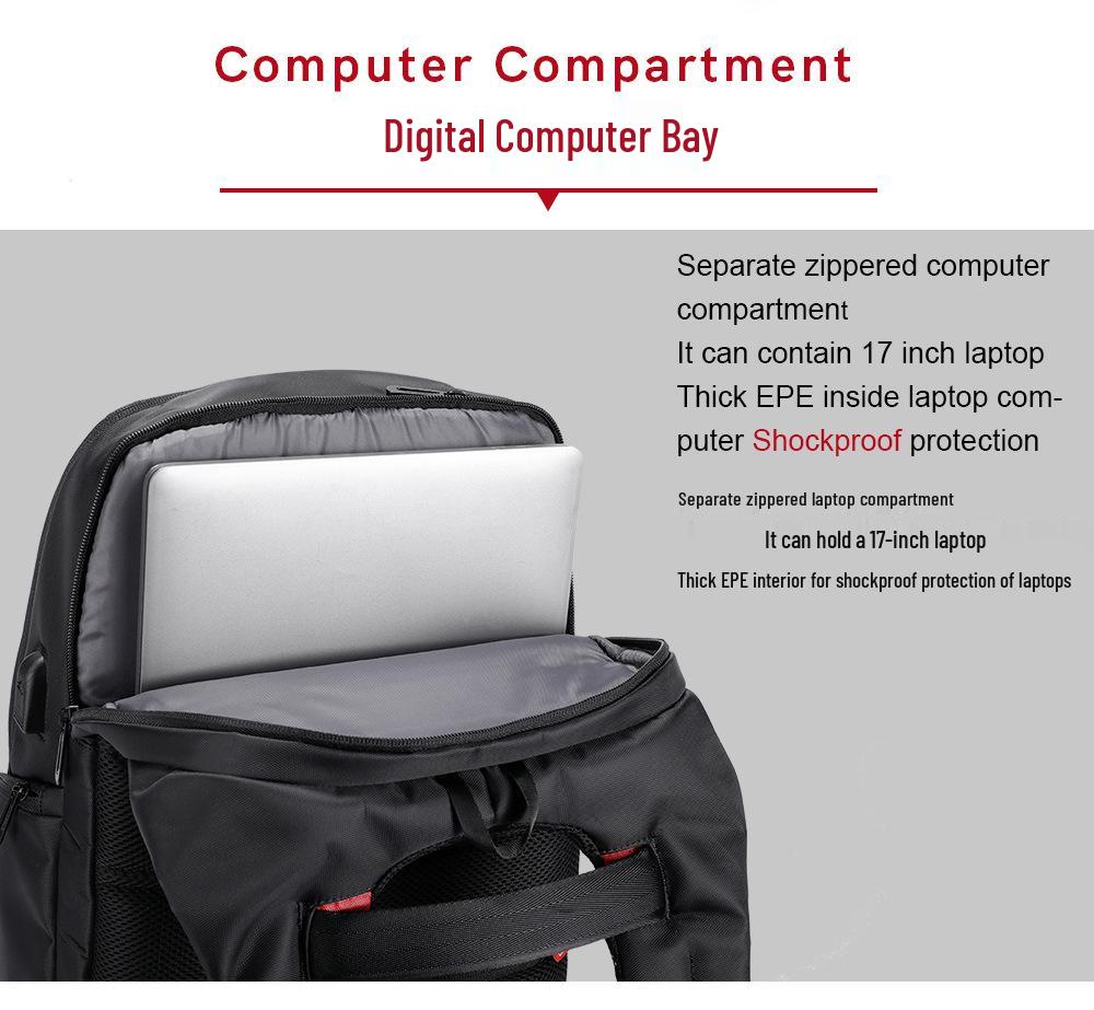 Large Capacity Wear-Resistant USB Business & School Backpack