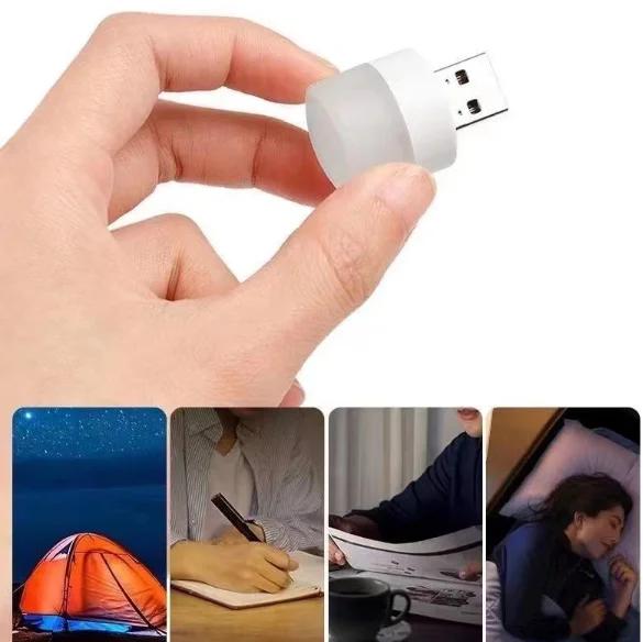 Car USB Night Light Low Power Mini LED Plug-in Rechargeable Lamp Auto Interior Reading Camping Emergency Lighting Accessories