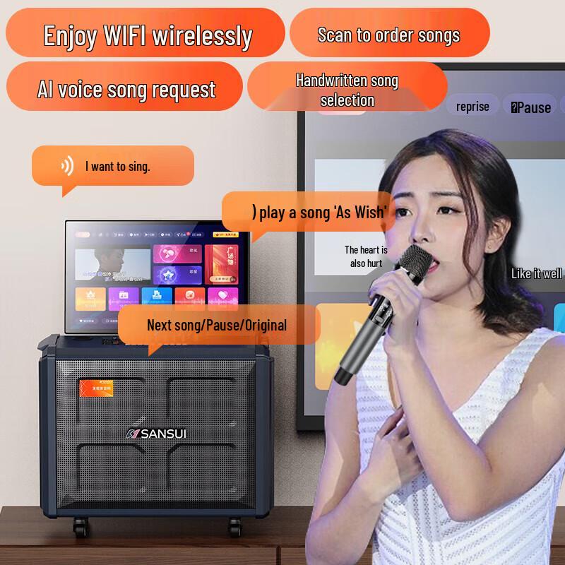 Sansui MD129 Portable KTV Karaoke Speaker with Display