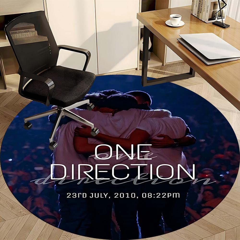 1pc One Direction Music Band Office Round Area Rug, Under Office Chairs Bedroom Living Room Home Decor a1016259