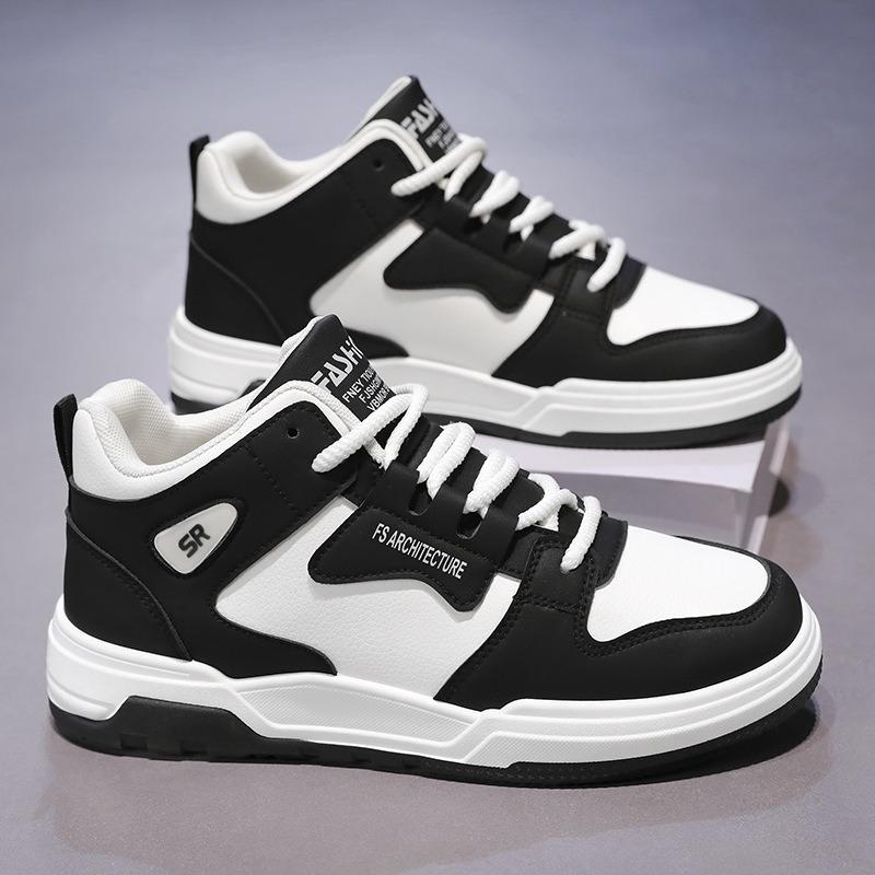 Autumn Men's Shoes New Breathable High-top Shoes Men's Trend Versatile Sports Shoes Casual Board Shoes Trendy Shoes