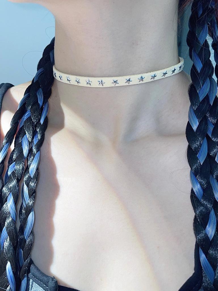 European and American cross-border y2k babes butterfly leather collar punk rock choker collarbone chain necklace foreign trade jewelry