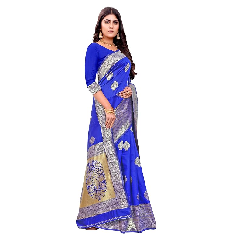 Sugathari Womens Banarasi Saree Pure Kanjivaram Silk Saree Soft New Ladies 2023 Design Wear Pattu Sarees Latest Cotton P