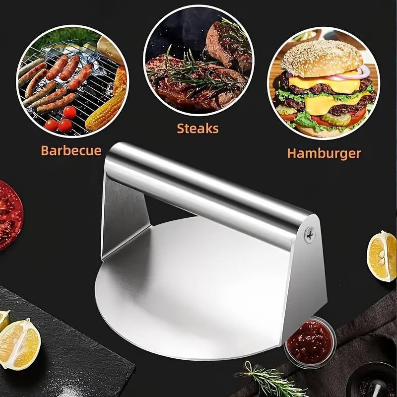 Stainless Steel Smash Burger Press Hamburger Patties Meat Masher Circular Meat Press Mold For Deli Meats Kitchen Accessories