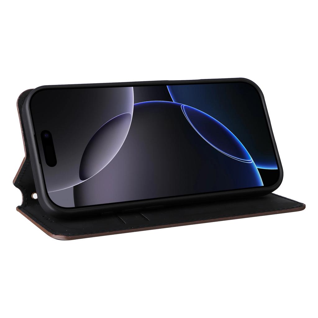 For iPhone 16 Pro Max Wallet Case Rhombus Imprinted Leather Phone Cover