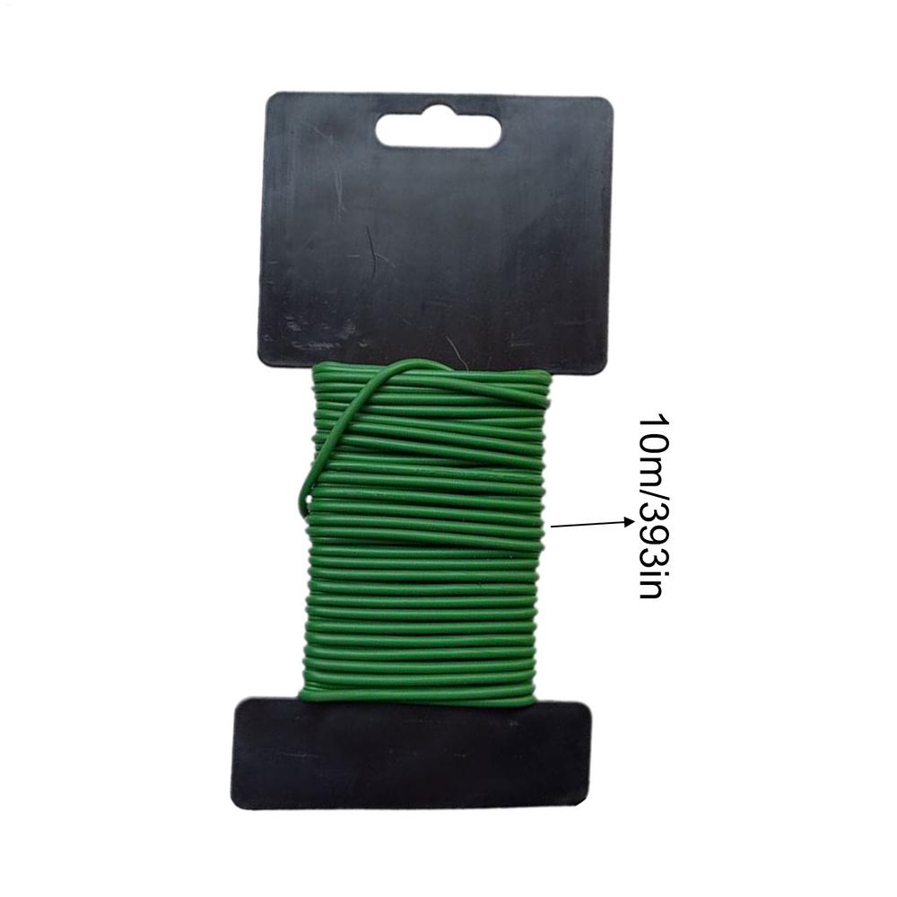

Green Garden Wire 10m Heavy Duty Weather Resistant Soft Plant Ties Indoor Flower Wire for Tomato Vine Orchids Vegetable Trellis