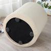 Round Shape Round Ottoman Slipcover Elastic Dustproof Seat Slipcovers Polar Fleece Universal Footstool Cover