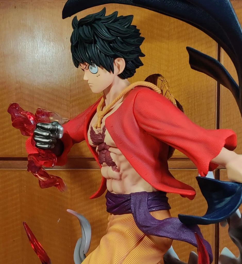 70cm One Piece Studio Ghost Island Marching Luffy Statue Anime Collectible Figure Wano Arc Edition Gk Model JT PVC Poseable Articulated Scale Detailed