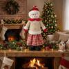 Extendable Legs Christmas Snowman Ornament Space-Saving Retractable Standing Doll  Home Decor