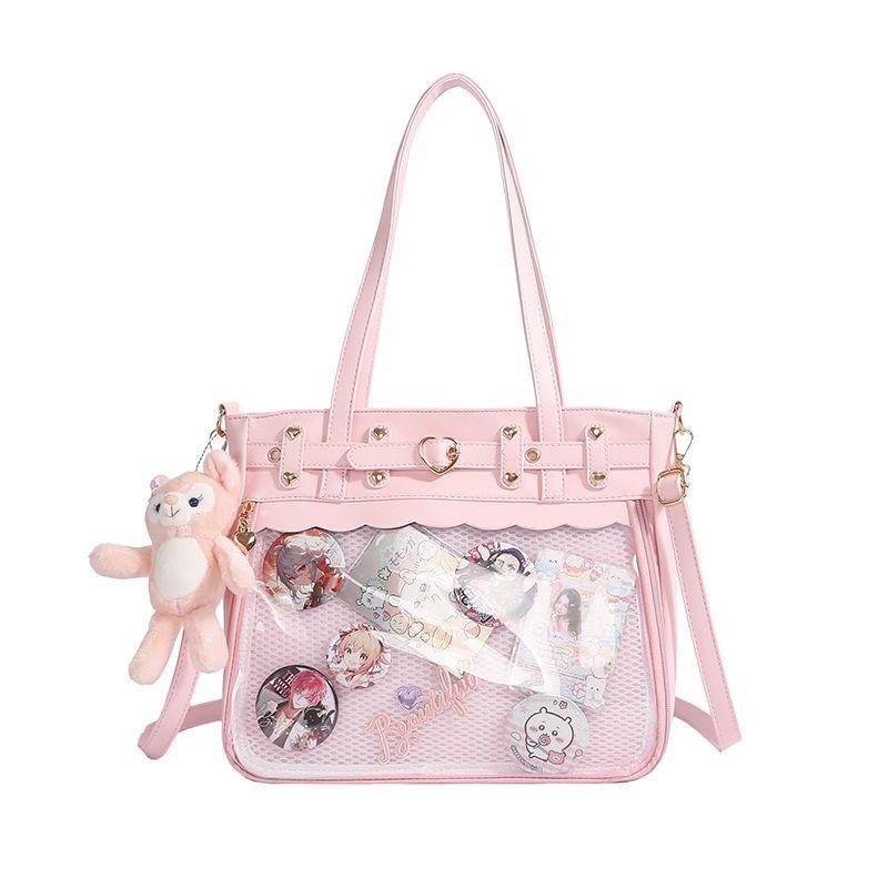 New Original Y2K Ita Bag Subculture Punk Goth Pu Large Capacity Crossbody Bag J Girls JK Uniform Shoulder Bag Ulzzang Itabag