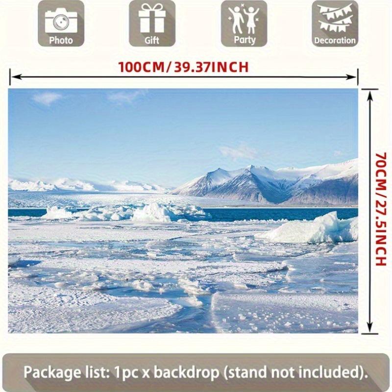 1Pcs Iceberg Polar Glaciers Mountains Decoration Background Winter Backdrop For Photo Studio Photo Booth Party