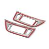For Mitsubishi Pajero 2007- ABS Carbon Fiber Texture Car Center Console Air Conditioning Air Vents Outlet Frame Cover Trim