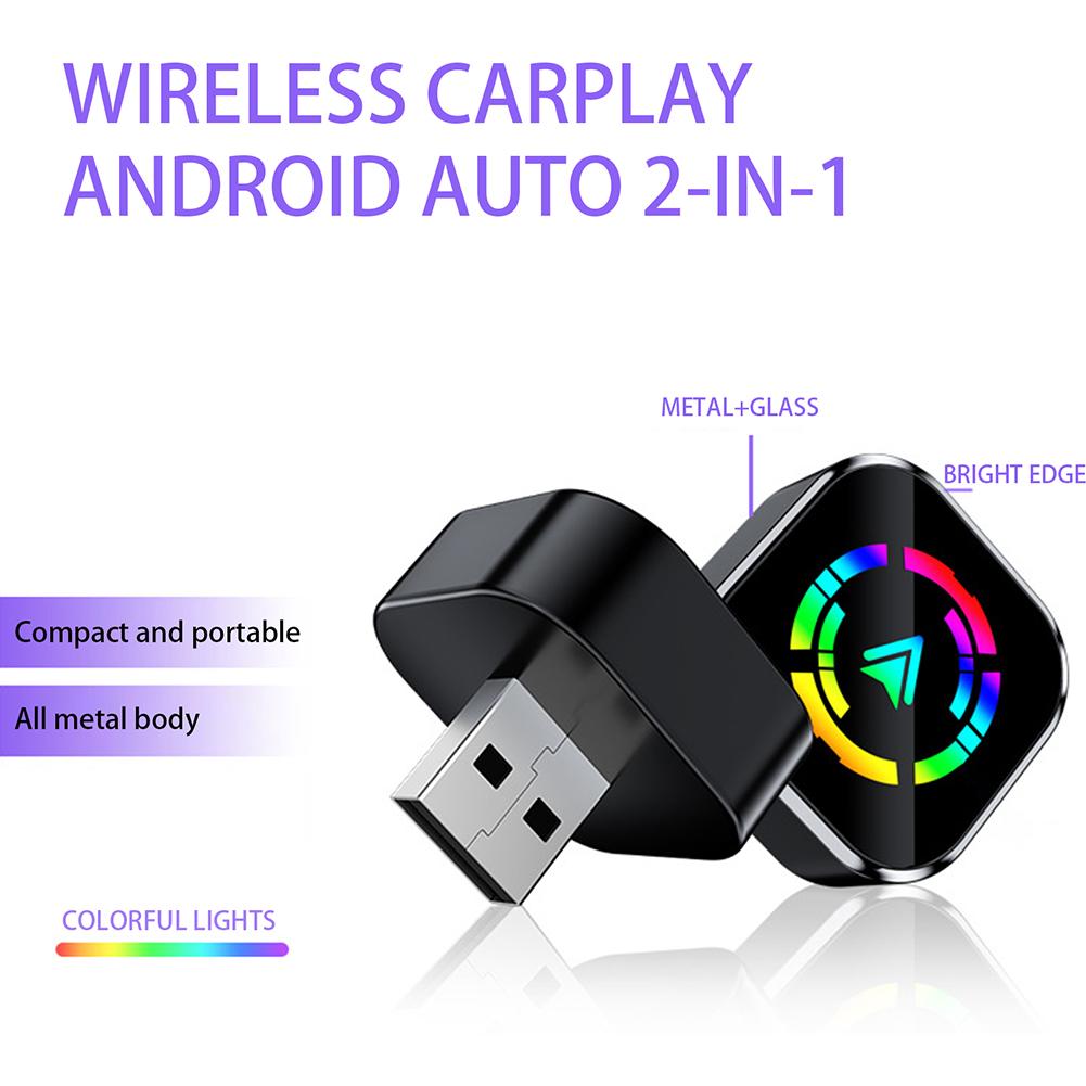 Wireless Carplays Adapter,2 In 1 Functionality Fast Stable Plug Auto Connect Converts,Carplays Androids Auto Box For SUV Vehicle