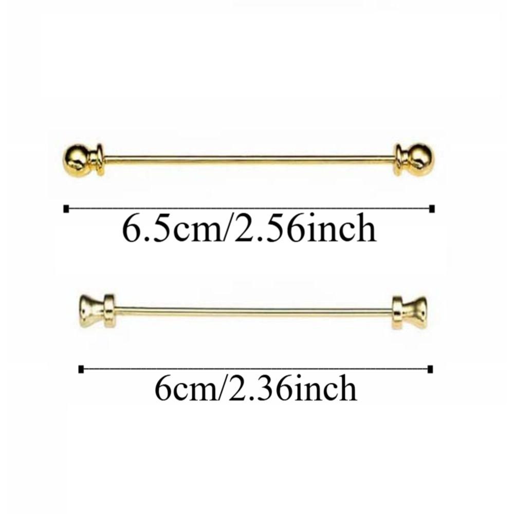 3 pcs Top Hat Design Tie Collar Needles Spiral Buckle Neckline Pins for Shirt  Women