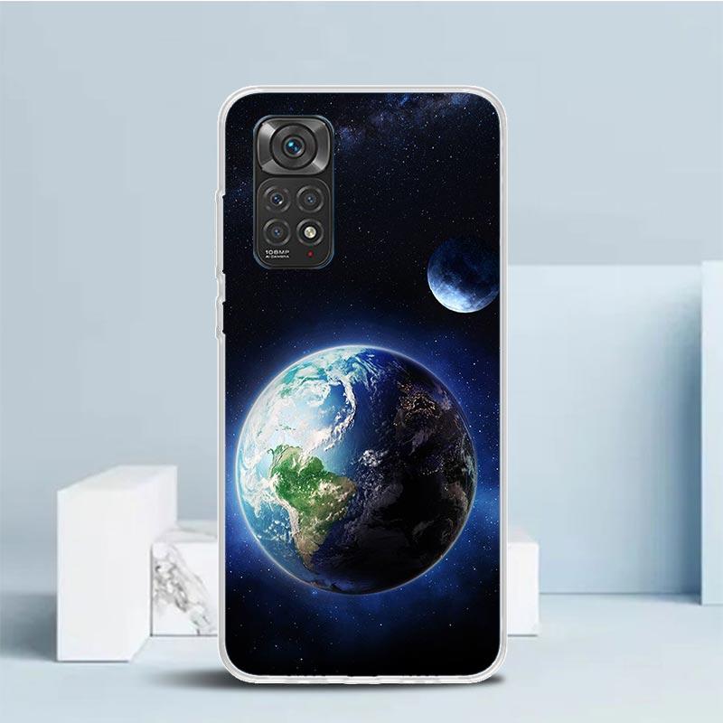 Erdsterne Weltraum Weiche Hülle für Xiaomi Redmi Note 15 14 13 12 Pro Plus Handyhülle 14S 11S 11T 11E 10S 10 4G Muster Schale Redmi